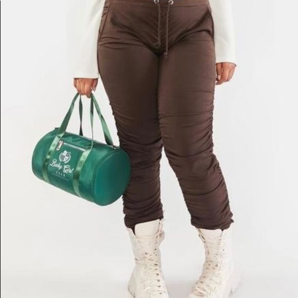 Dolls Kill | Women’s Pants | HOT ROOMMATE RUCHED JOGGERS - Picture 3 of 4